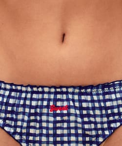 String en coton vichy avec broderie "Sweet";