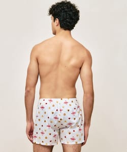 Cale&ccedil;on en coton motifs c&oelig;urs et breakfast;