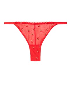 Tanga avec broderies cerises;