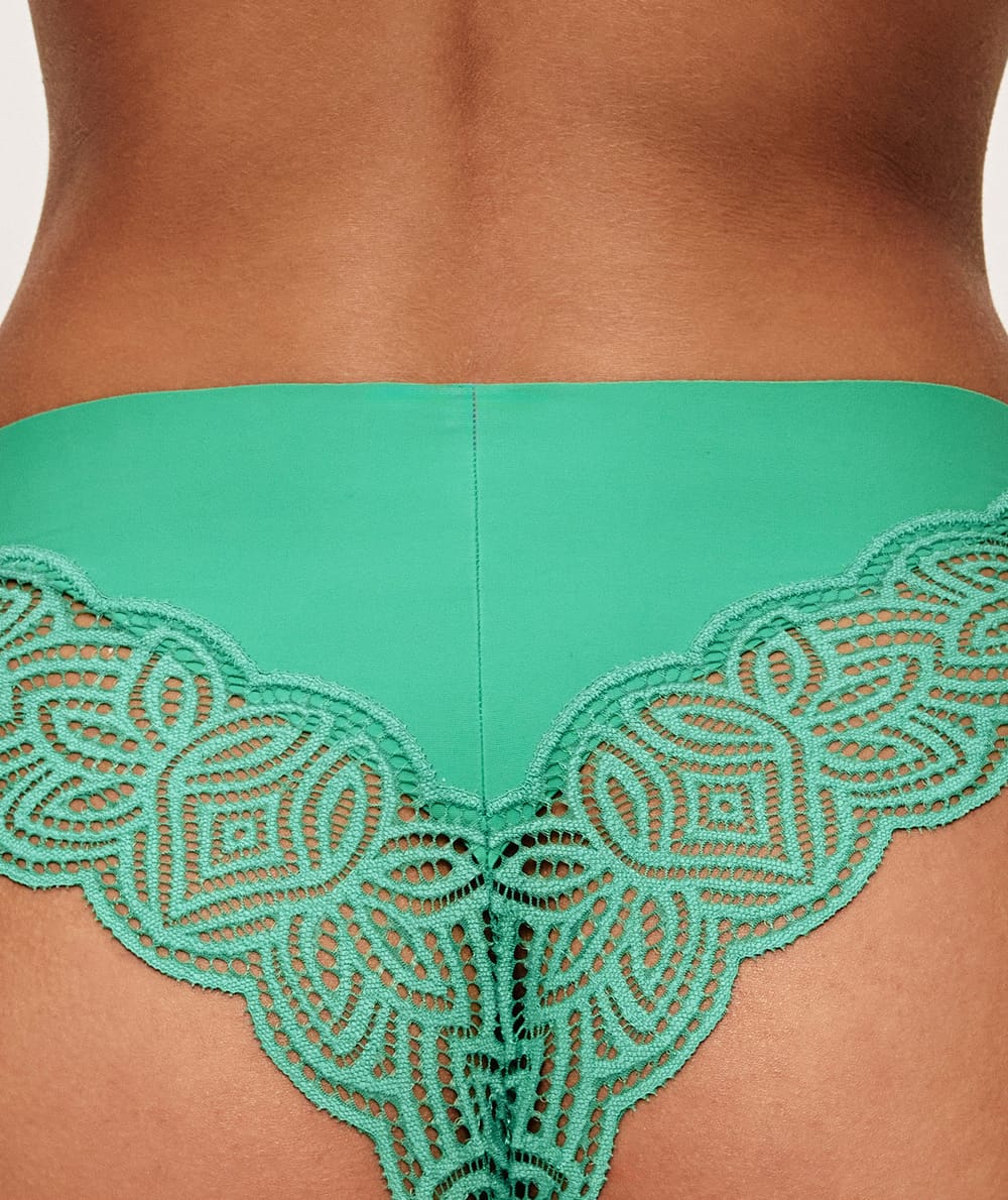 Cheeky microfibre and lace;