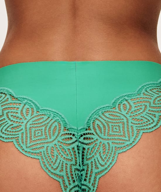 Cheeky microfibre and lace;