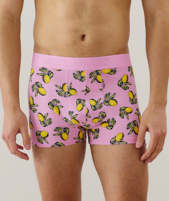 Cotton boxer shorts with pattern;