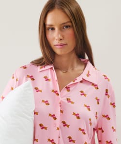 Dachshund print jersey pajama set;
