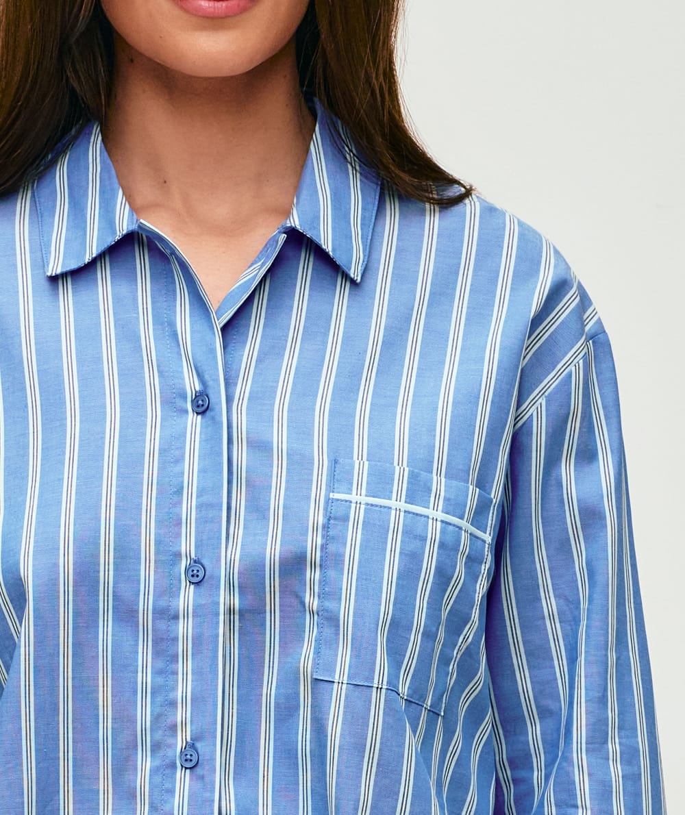 Striped cotton shirt;