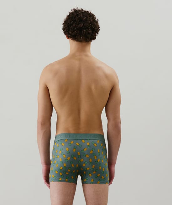 Cotton boxer shorts with pattern;