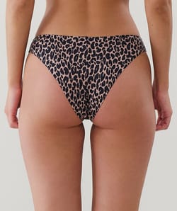 Leopard print microfibre thong - SOFTIZ;
