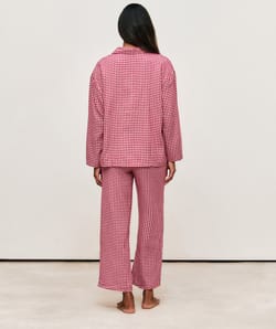 Ensemble de pyjama à carreaux en flanelle;