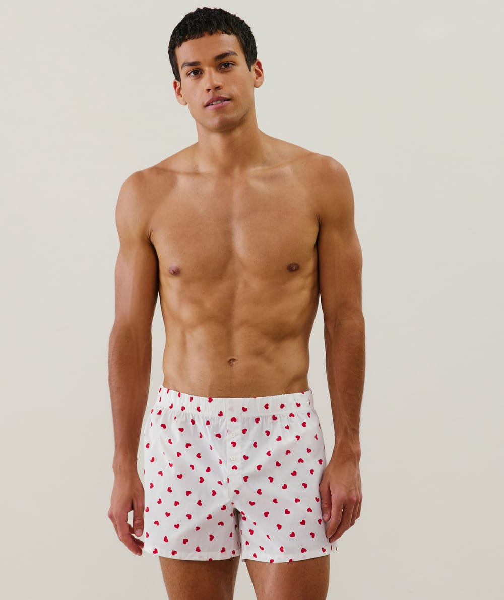 Caleçon à motifs en coton;