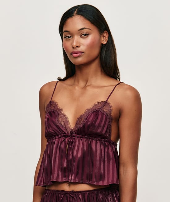 Satin and lace camisole;