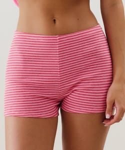 Short en jersey à rayures;