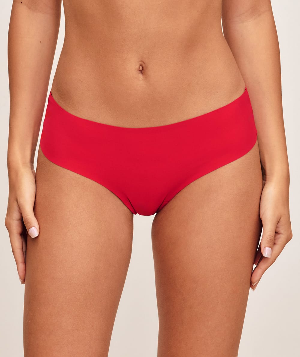 Cheeky in microfiber and floral lace;