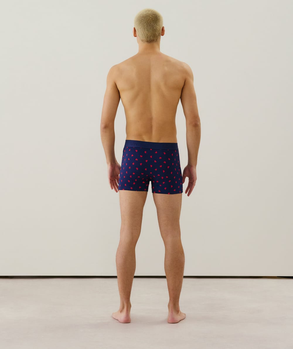 Boxer en coton à motifs;