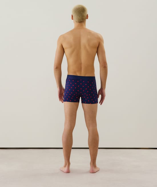 Boxer en coton à motifs;