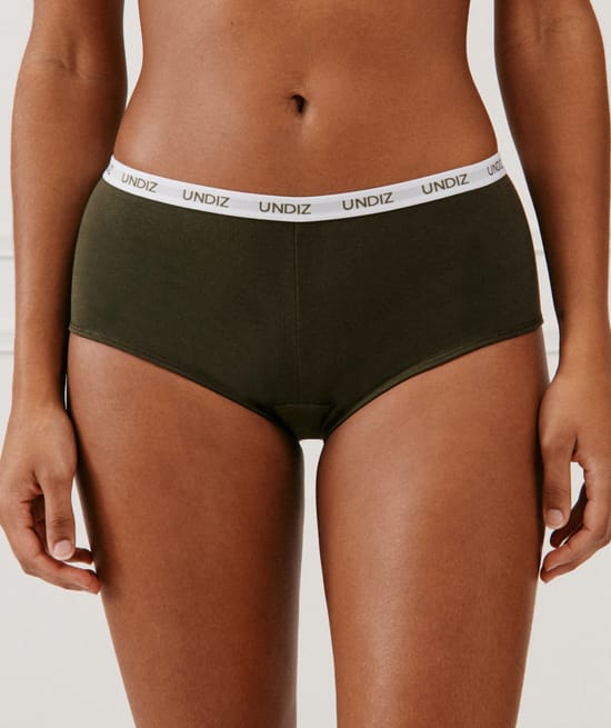 Shorty en coton vert;