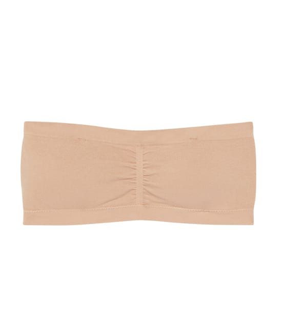 Seamless bandeau-style bra;