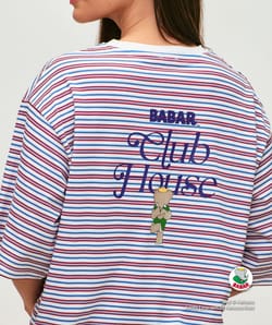 Babar striped jersey T-shirt;