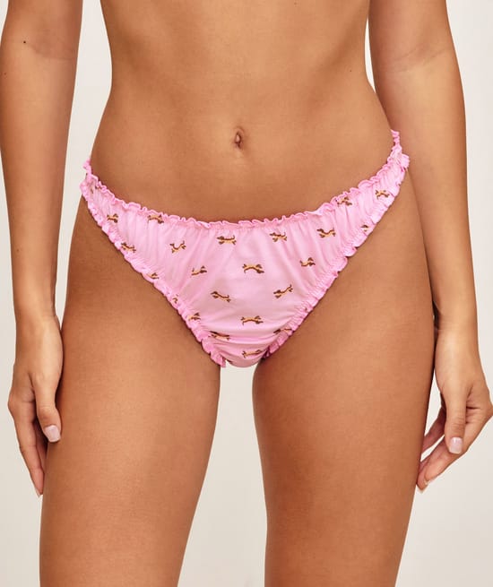 Cotton string with dachshund patterns;
