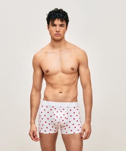 Heart-pattern boxer shorts;