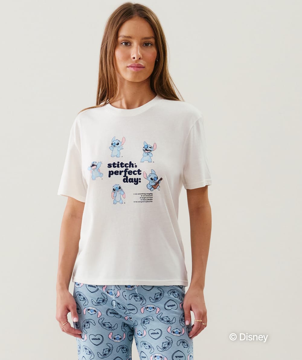 Stitch jersey T-shirt;