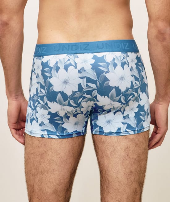 Microfibre boxer shorts with floral pattern;