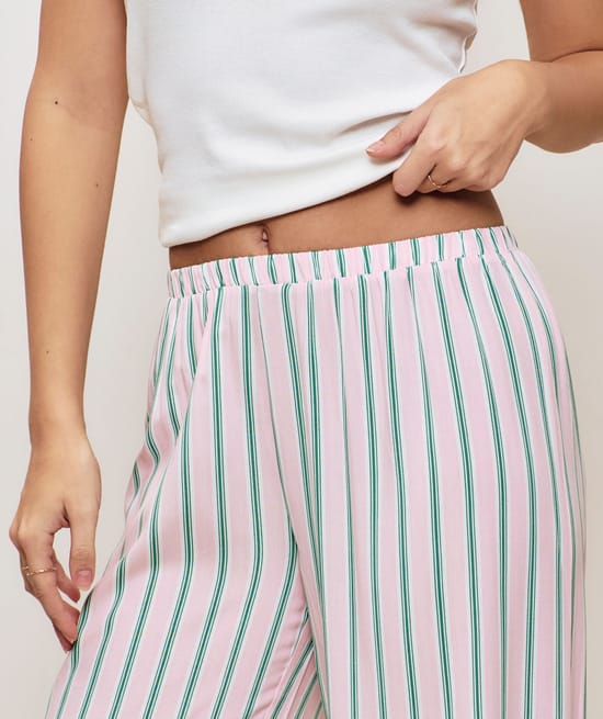Striped trousers;