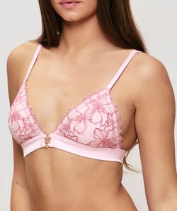 Triangle bra with embroidery;