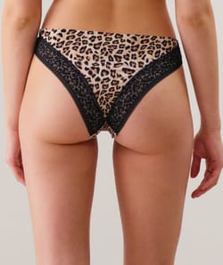 Microfibre and lace brief;