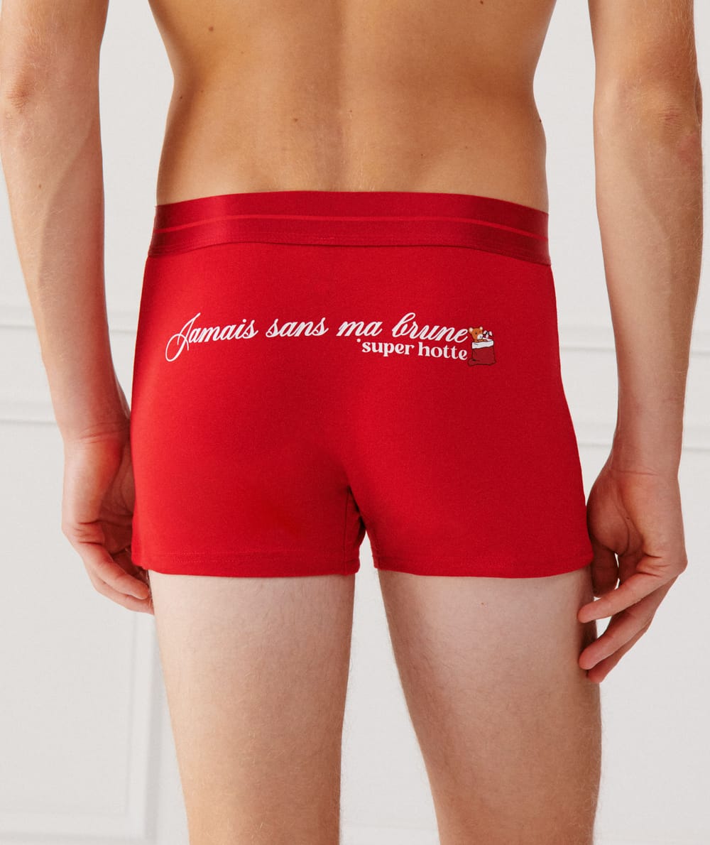 Jersey boxershort met opschrift;