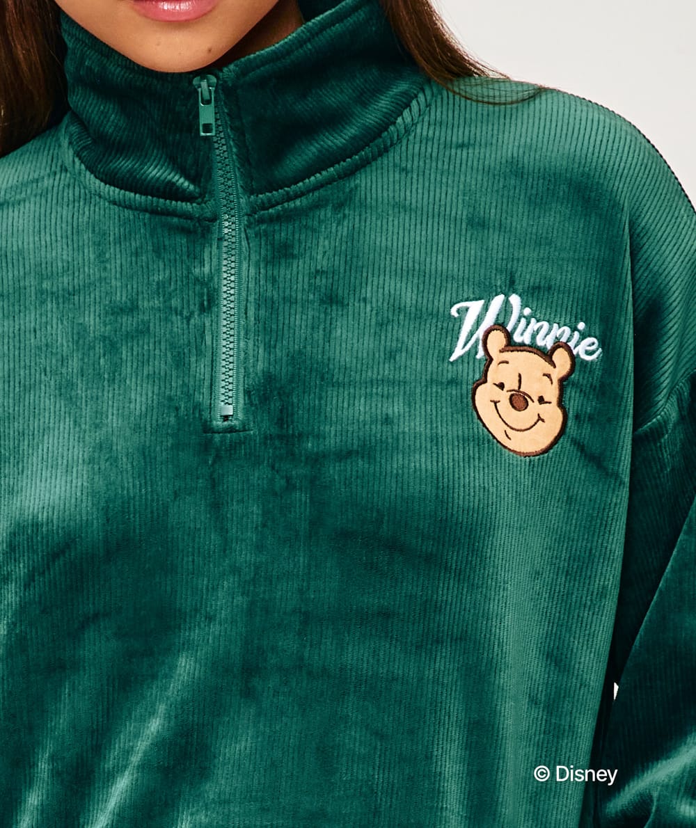 Sweat en velours c&ocirc;tel&eacute; Winnie l'Ourson;