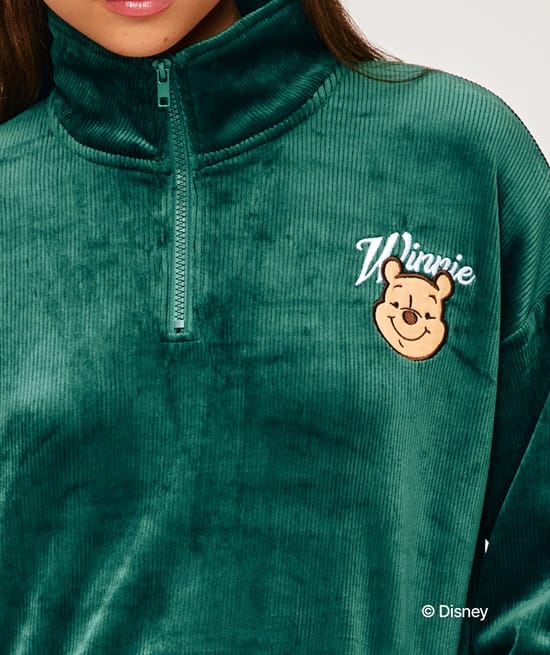 Sweat en velours c&ocirc;tel&eacute; Winnie l'Ourson;