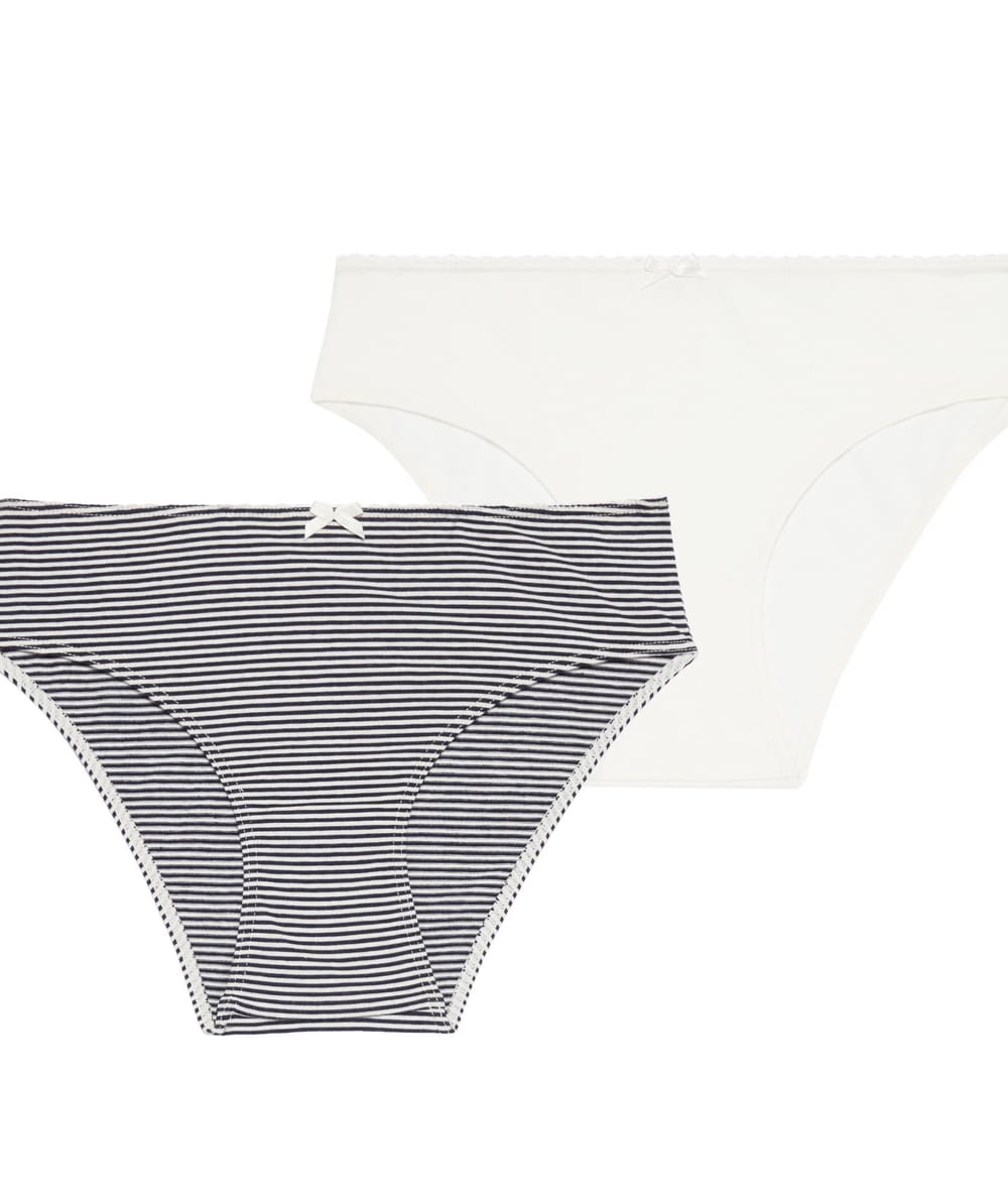 Pack de 2 bragas de algodón;
