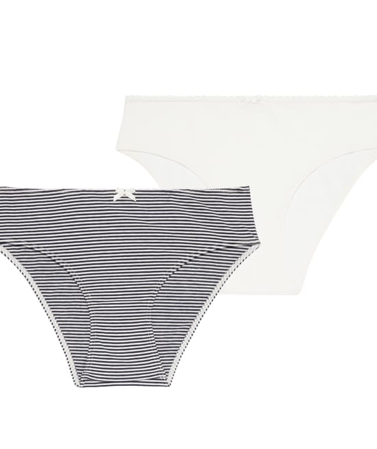 Pack de 2 bragas de algodón;