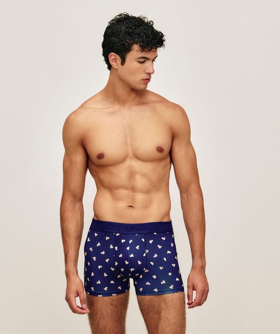 Printed microfiber boxer bears;