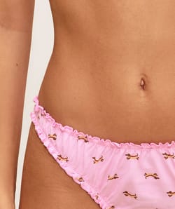 Cotton string with dachshund patterns;