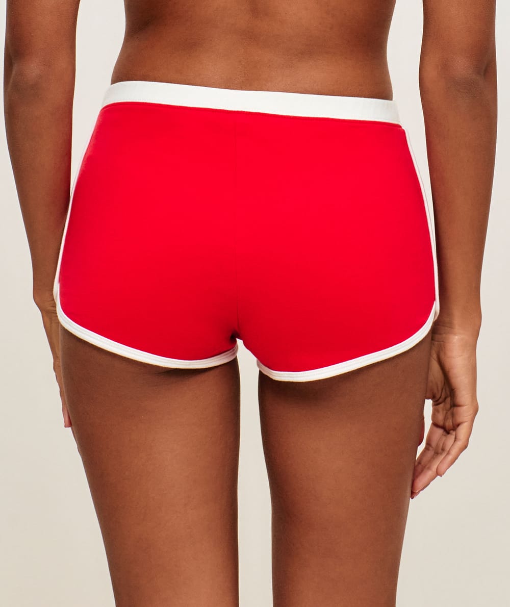 Jersey shorts with Hello Kitty embroidery;