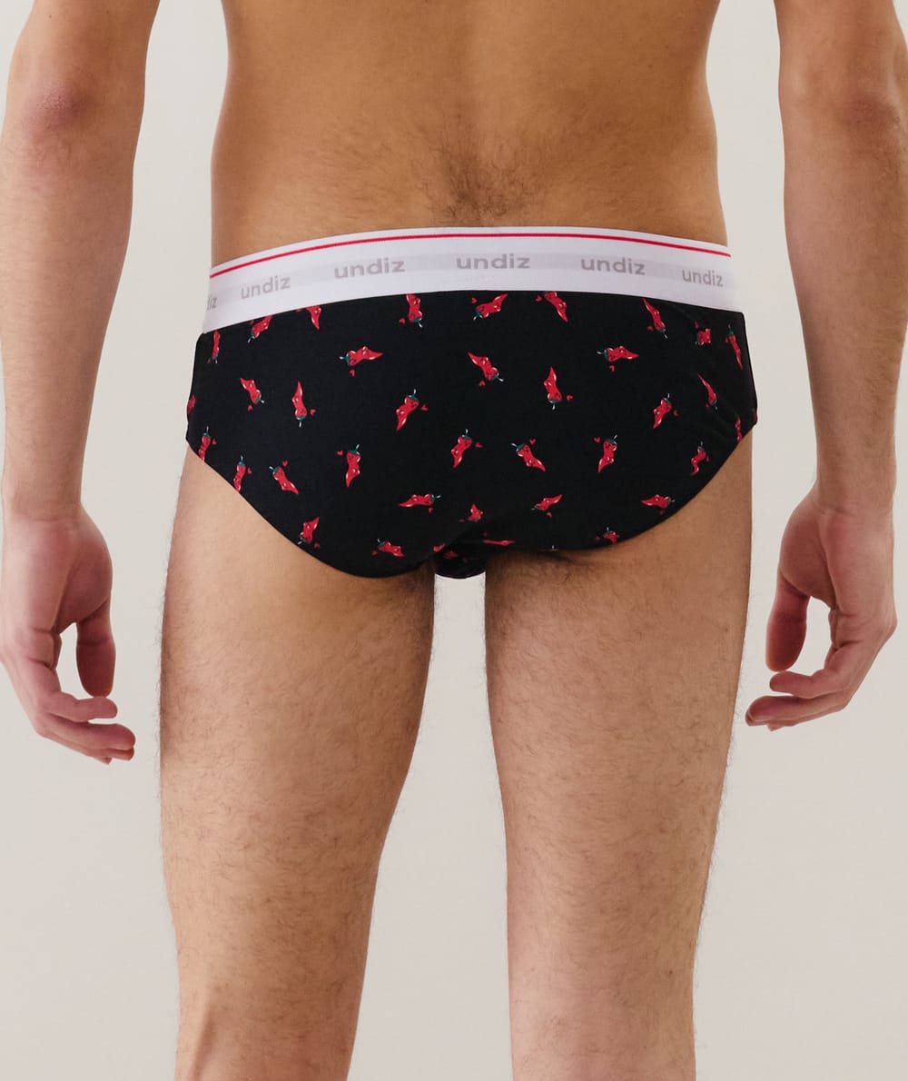 Calzoncillo slip estampado;