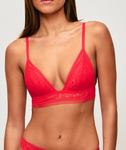 Lace triangle bra;