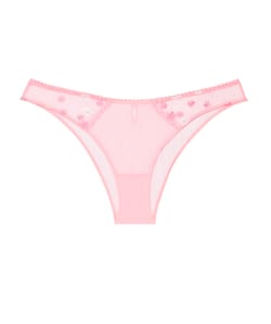 Brief with embroidered floral patterns;