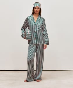 Striped satin pyjama bottoms;