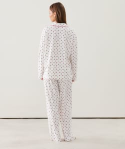 Ribbed jersey shirt with floral patterns;