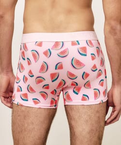 Microfibre boxer shorts with watermelon pattern;