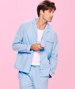 Chemise en coton &agrave; rayures;