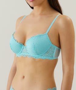 Lace push-up bra;