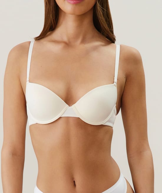 Microfiber push-up padded bra;