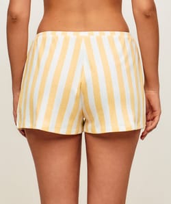 Striped ribbed jersey shorts;