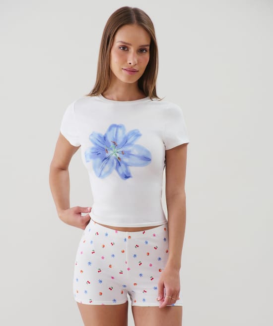Short en jersey à motifs;