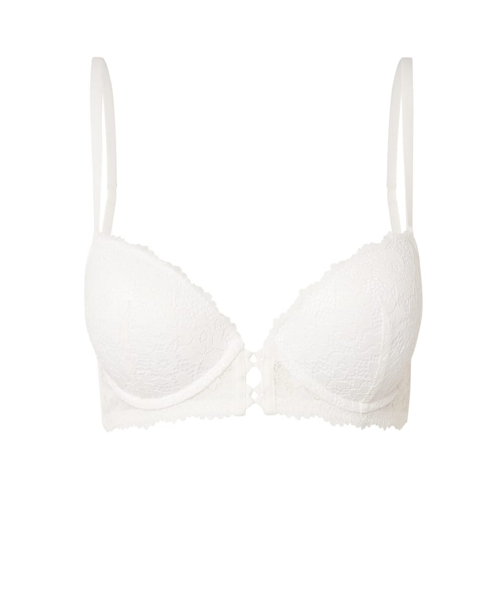 Floral lace push-up bra;