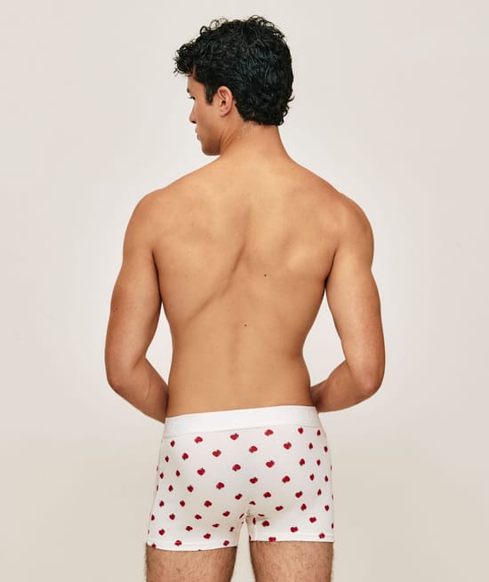 Printed cotton boxer apples;