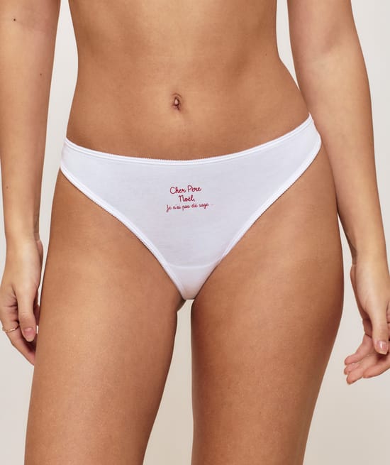 Lot de 3 strings en coton à motifs;