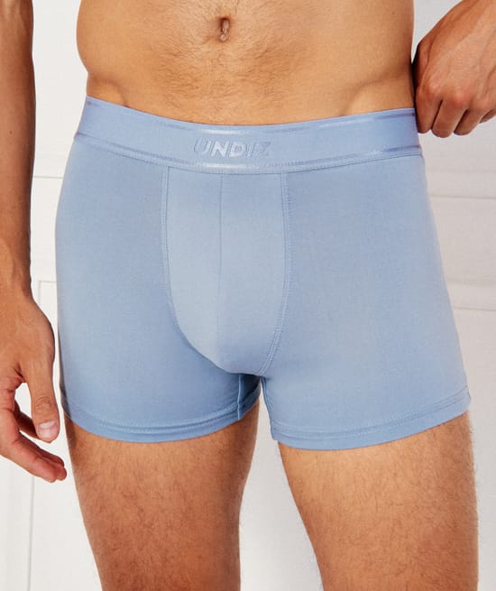 Plain microfibre boxer shorts;